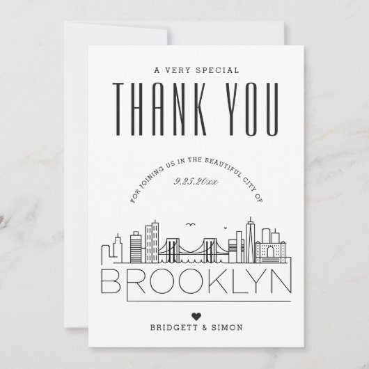 Brooklyn Bruiloft | Dank u + fotokaart Kaart (Voorkant)