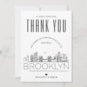 Brooklyn Bruiloft Dank u + fotokaart Kaart