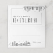 Brooklyn Bruiloft | Tabelnaam Kaarten plaatsen Plaatskaartje (Buitenkant ongevouwen)