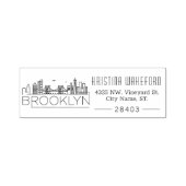 Brooklyn City Skyline | Aangepast adres Zelfinktende Stempel (Design)