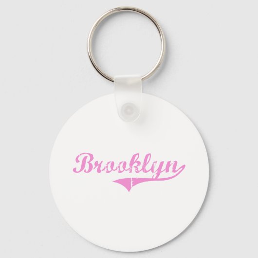 Brooklyn Classic Style Name Sleutelhanger (Voorkant)