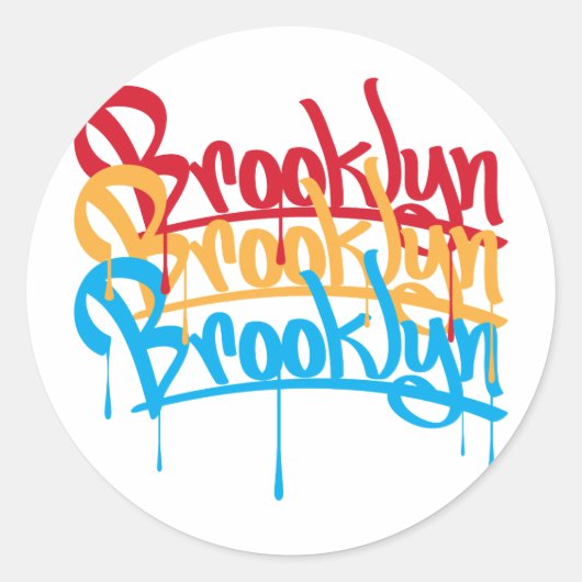 Brooklyn Colors Ronde Sticker (Voorkant)