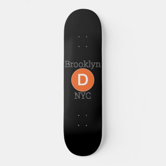 Brooklyn D Train Persoonlijk Skateboard (Voorkant)