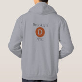 Brooklyn D Trein Hoodie (Achterkant)
