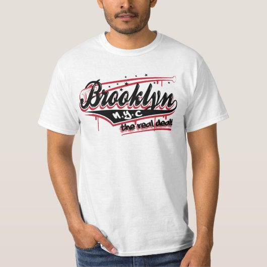 Brooklyn "de echte deal" t-shirt (Voorkant)