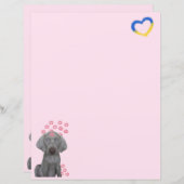 Brooklyn De Hond Kisses 8.5 x 11 Stationery (Voorkant / Achterkant)