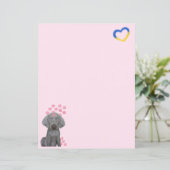 Brooklyn De Hond Kisses 8.5 x 11 Stationery (Staand voorkant)