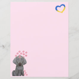 Brooklyn De Hond Kisses 8.5 x 11 Stationery