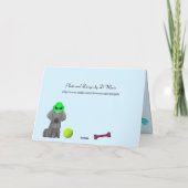 Brooklyn de Weimaraner's Verjaardagstoot in Blauw Feestdagen Kaart (Achterkant)