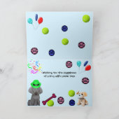 Brooklyn de Weimaraner's Verjaardagstoot in Blauw Feestdagen Kaart (Binnen)