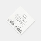 Brooklyn Deco Skyline | Weddenschap Napkins Servet (Hoek)