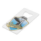 Brooklyn Design Gold Creditkaart Flessenopener (Voorkant Gekanteld)