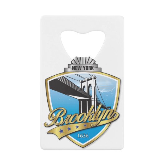 Brooklyn Design Gold Creditkaart Flessenopener (Voorkant)
