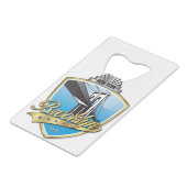 Brooklyn Design Gold Creditkaart Flessenopener (Voorkant Gekanteld)