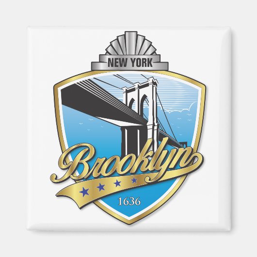 Brooklyn Design Gold Magneet (Voorkant)