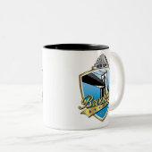 Brooklyn Design Gold Mok met twee toonaangevende k (Voorkant rechts)