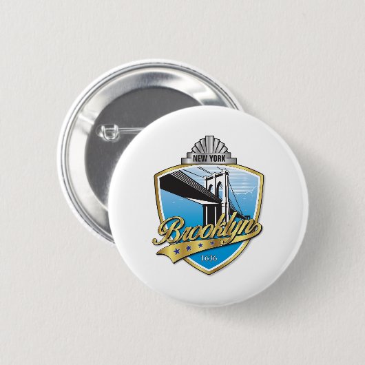 Brooklyn Design Gold Ronde Button 5,7 Cm (Voorkant /achterkant)