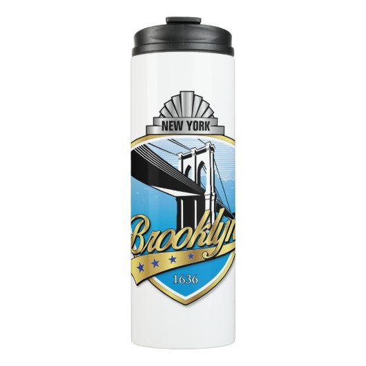 Brooklyn Design Gold Thermosbeker (Voorkant)