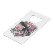 Brooklyn Design Silver Creditkaart Flessenopener (Voorkant Gekanteld)