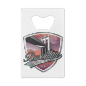 Brooklyn Design Silver Metallic Creditkaart Flessenopener (Achterkant)