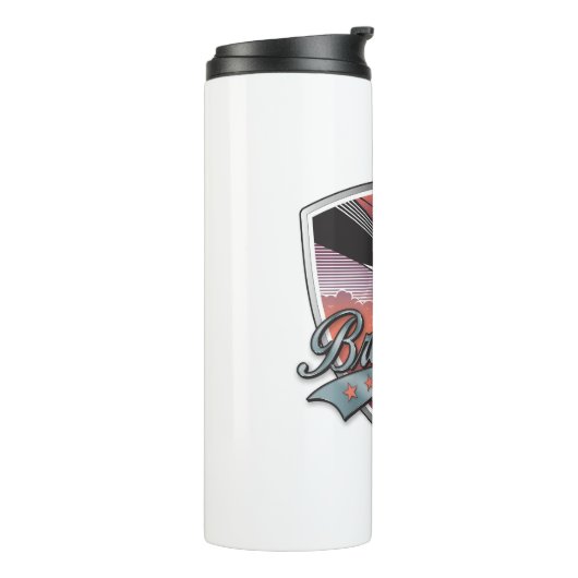 Brooklyn Design Silver Metallic Thermosbeker (Gedraaid links)