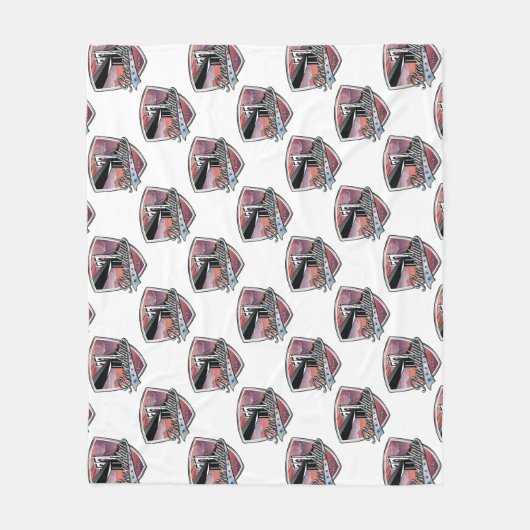 Brooklyn Design Silver Naadloos Fleece Deken (Voorkant)