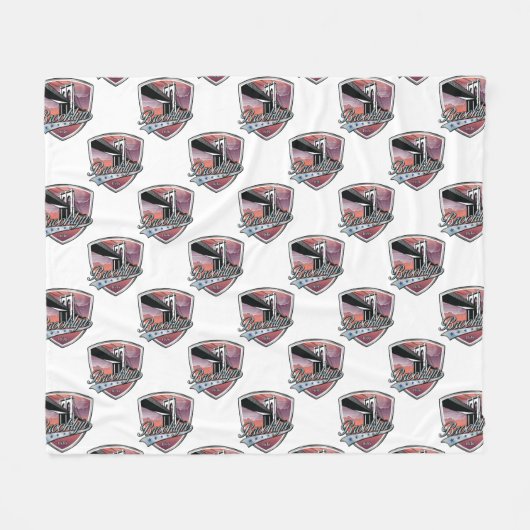 Brooklyn Design Silver Naadloos Fleece Deken (Voorkant (Horizontaal))