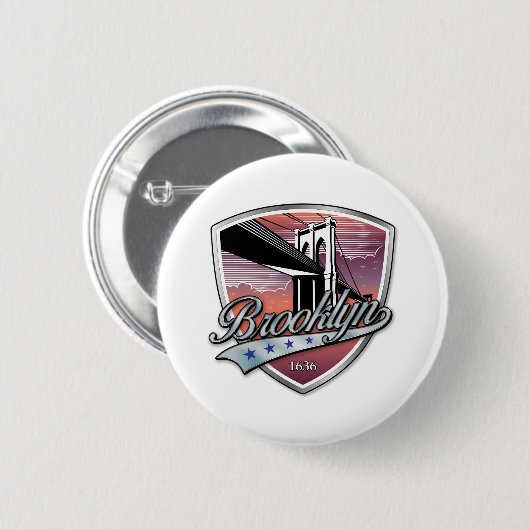 Brooklyn Design Silver Ronde Button 5,7 Cm (Voorkant /achterkant)