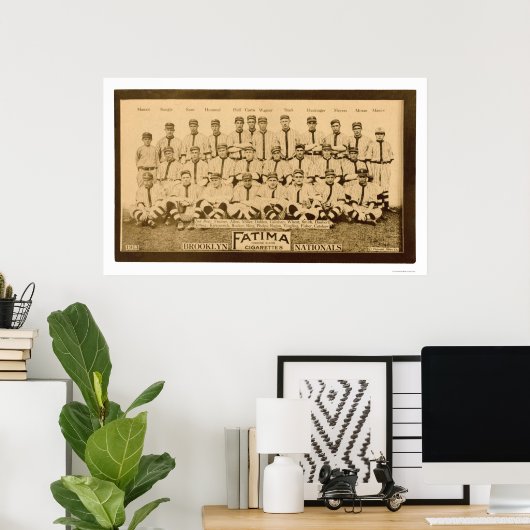 Brooklyn Dodgers Baseball 1913 Poster (Thuiskantoor)