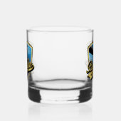 Brooklyn Elegant Goud Swoosh Logo Ontwerp Whisky Glas (Links)
