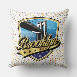 Brooklyn Elegant Gouden Swoosh Logo Ontwerp Kussen