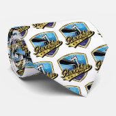 Brooklyn Elegant Minimalistisch Swoosh Logo Ontwer Stropdas (Opgerold)