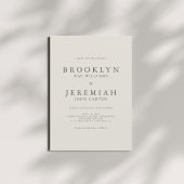 BROOKLYN Elegante Moderne Huwelijksuitnodiging Kaart