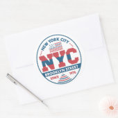 Brooklyn en New York City Ronde Sticker (Envelop)