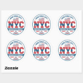 Brooklyn en New York City Ronde Sticker (Vel)
