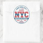 Brooklyn en New York City Ronde Sticker (Tas)
