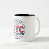 Brooklyn en New York City Tweekleurige Koffiemok (Voorkant rechts)