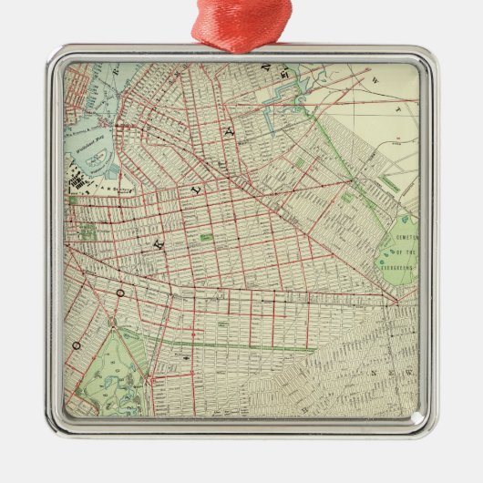 Brooklyn en Vicinity Metalen Ornament (Voorkant)
