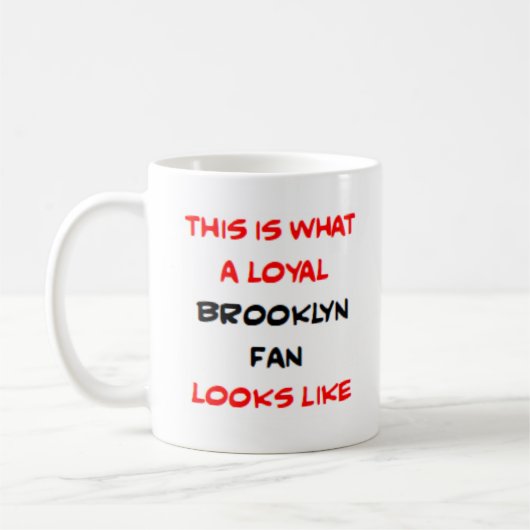 Brooklyn-fan, trouwe koffiemok (Links)