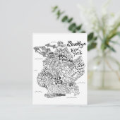 Brooklyn Geïllustreerde kaart (Staand voorkant)