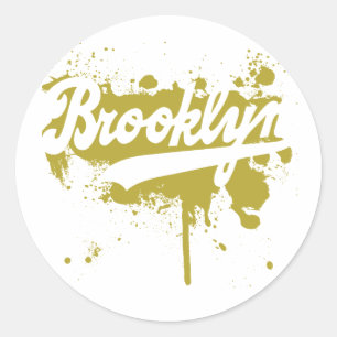Brooklyn geschilderde mosterd Sticker