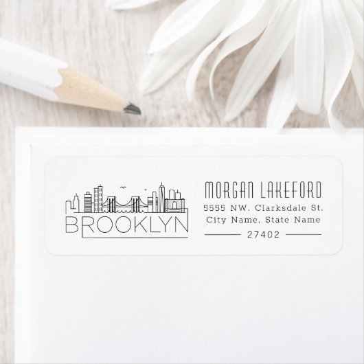 Brooklyn gestileerde skyline | etiket (Insitu)