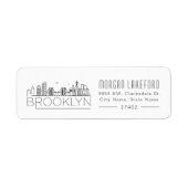 Brooklyn gestileerde skyline | etiket (Voorkant)