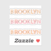 Brooklyn Ggloeiende Neon Lights x3 Sticker (Vel)