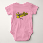 Brooklyn Gold Swoosh Design Sjabloon Romper (Achterkant)