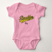 Brooklyn Gold Swoosh Design Sjabloon Romper (Voorkant)