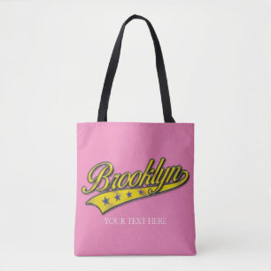 Brooklyn Gold Swoosh Design Sjabloon Tote Bag