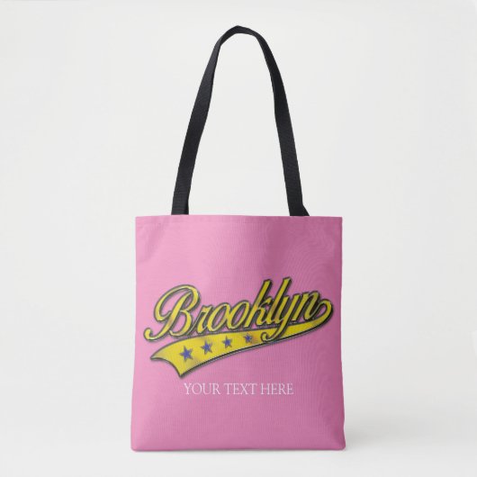 Brooklyn Gold Swoosh Design Sjabloon Tote Bag (Voorkant)