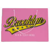 Brooklyn Gouden Swoosh Ontwerp Sjabloon Groot Cadeauzakje (Voorkant)