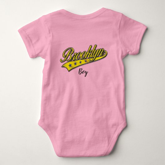 Brooklyn Gouden Swoosh Ontwerp Sjabloon Romper (Achterkant)